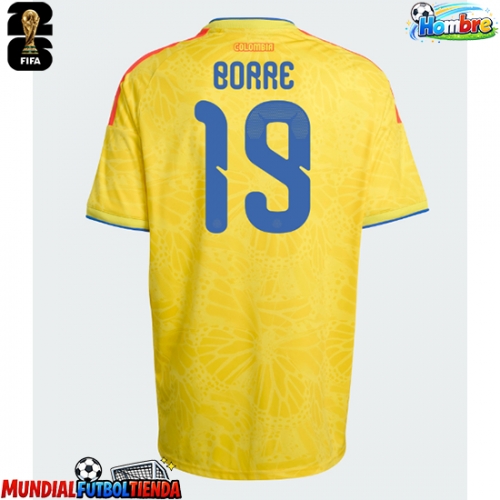 Camiseta Colombia Rafael Santos Borre #19 Primera Equipación Replica Mundial 2026 mangas cortas